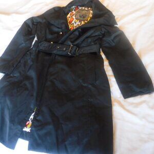 Womens Guess Small Petite Long Jacket Black Pre Owned